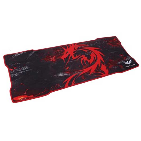 WAR HAMMER GX1050 Speed Type Gaming Mousepad (XL, Black/Red)