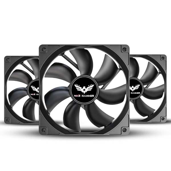 WAR HAMMER Kratos Darkzone 120mm 3 IN 1 Case Fan Kit (Black)