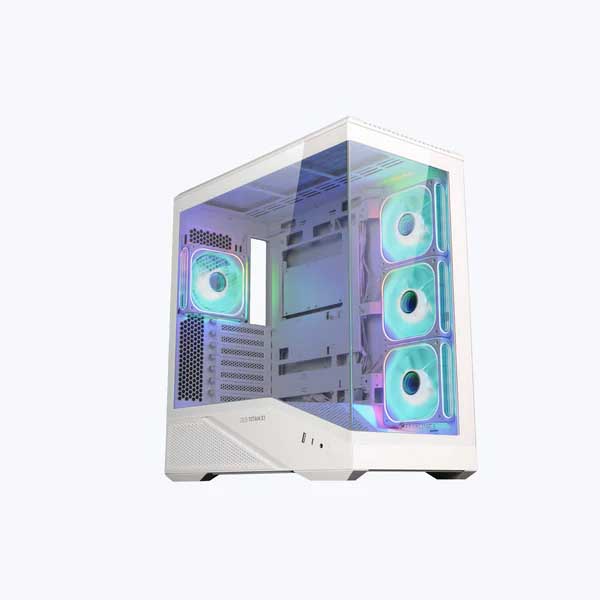 Zebronics Zeb Titan X1 E-ATX Mid Tower Cabinet (White)