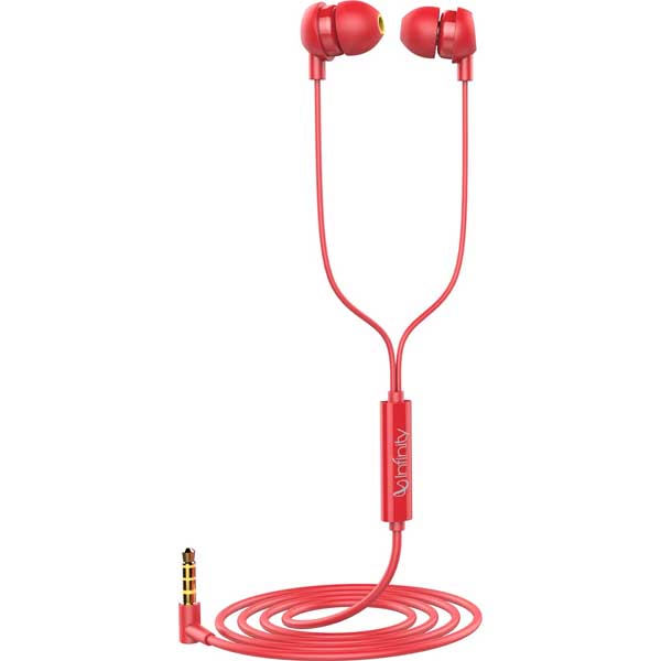 Infinity Wynd 220 Ear Headphones with Mic (Red)