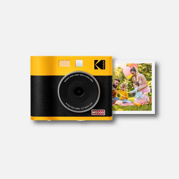 Kodak Mini Shot 3 Era 2-in-1 Instant Camera And Photo Printer (3x3) (Camera + 8 Sheets) Yellow