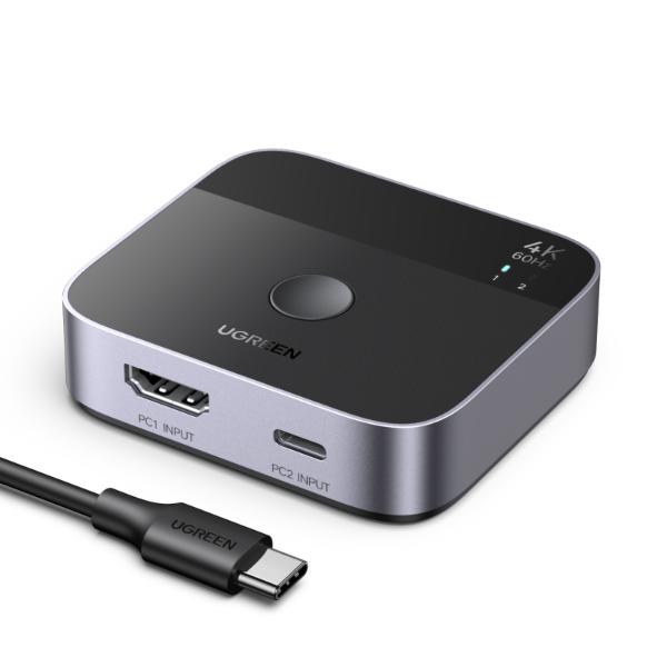 UGREEN AW503 2 In 1 Out 4K@60Hz TYPE-C+HDMI Switch (55452)