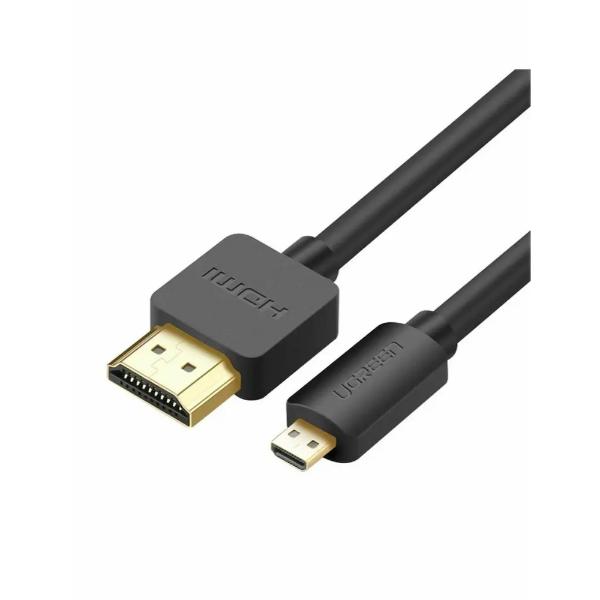 Ugreen HD127 Micro HDMI to HDMI 4K Cable Male to Male Black 1.5m (30102)