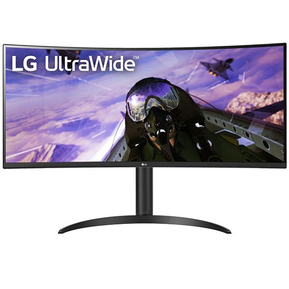 LG 25UM58,LG 34WP65C 87cm Ultra Wide Curved Gaming LCD Monitor 165Hz 1ms -QHD (2K 3440 x 1440 Pixels) sRGB HDR 10 Color Calibrated, Free Sync Premium, HDM1, 2 DP, 7W Speaker, Tilt & Height Adjust - Black