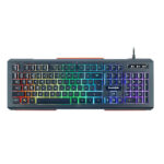 Cosmic Byte CB-GK-02 Corona Wired Gaming Keyboard, 7 Color RGB Backlit with Effects, Anti-Ghosting (Black)