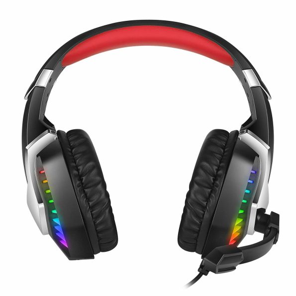 Cosmic Byte G2050 RGB 7.1 Surround Sound USB Gaming Headphone Red 4 1
