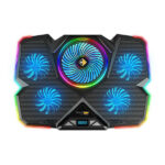 Cosmic Byte Cyclone RGB Laptop Cooling Pad with 5 Fan, Adjustable Speed, USB Hub