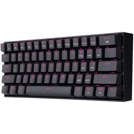 Redragon K630 Dragonborn 60% Wired Pink LED Gaming Keyboard Black