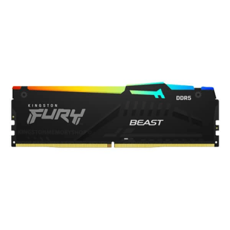 Kingston Fury Beast RGB 16GB 16GBx1 DDR5 5200MHz Black Desktop RAM 1