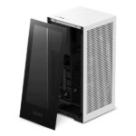 NZXT H1 Version 2 With PSU AIO And Riser Card M ITX Mini Tower Cabinet Matte White 1 1