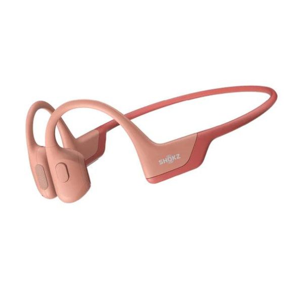 Shokz OpenRun Pro Premium Bone Conduction Open-Ear Bluetooth Sport Headphones, Pink