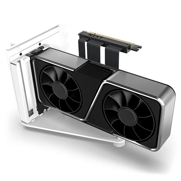 NZXT H7 Series (PCIe 4.0x16) Vertical GPU Bracket Kit With 175mm Riser Cable - White