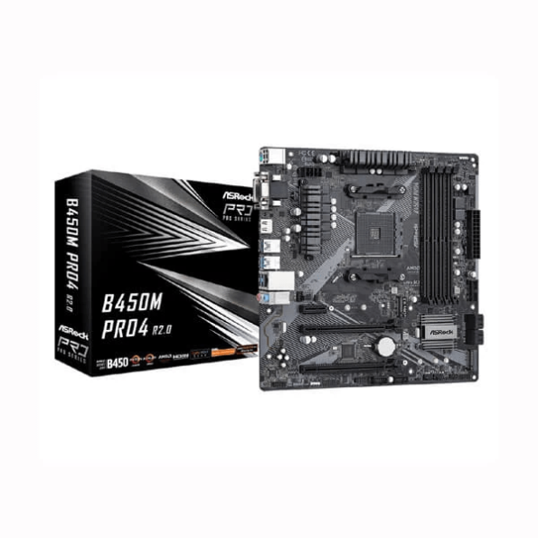 asrock b450m pro4 r2 ddr4 image