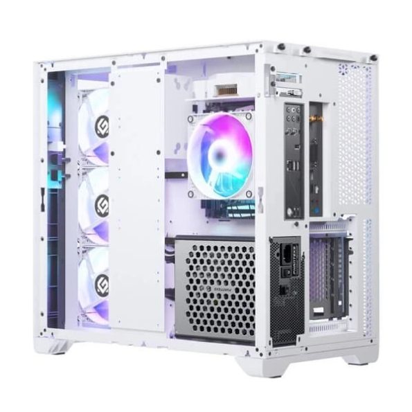 Phanteks MagniumGear Neo Qube 2 Infinity Mirror DRGB E ATX Mid Tower Cabinet White 6 1