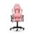 DXRacer Prince Series P132 Gaming Chair 1D Armrests with Soft Surface Pink and White 1