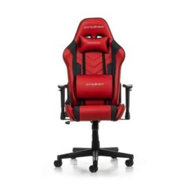 DXRacer Prince Series P132 Gaming Chair 1D Armrests with Soft Surface Red Black 1