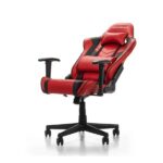 DXRacer Prince Series P132 Gaming Chair 1D Armrests with Soft Surface Red Black 1