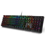 Redragon K556 Devarajas RGB LED Backlit Wired Mechanical Gaming Keyboard, Aluminum Base, 104 Standard Keys