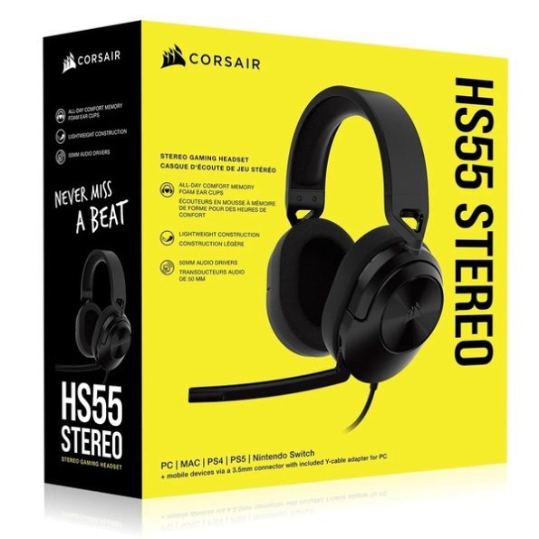Corsair HS55 Stereo Gaming Headset Black 3