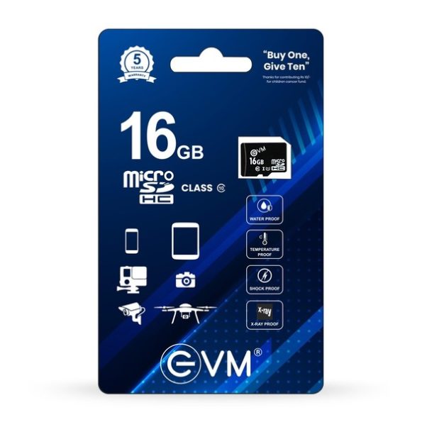 EVM 16GB MICRO SD CARD CLASS 10 MEMORY CARD 4