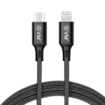 EVM TYPE C TO LIGHTNING DATA CABLE METAL HEAD NYLON BRAIDED CABLE