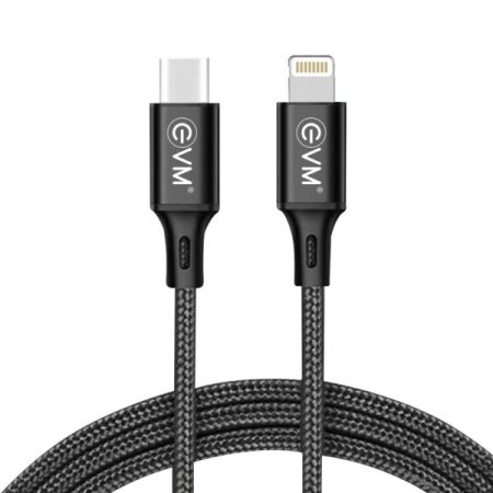 Evm Type-c To Lightning Data Cable (metal Head Nylon Braided Cable)
