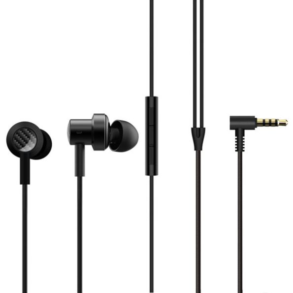 MI Dual Driver in-Ear Wired Earphone with Mic, 10mm & 8 mm Dynamic Drivers for Crisp Vocals & Rich Bass, Passive Noise Cancellation, Magnetic Earbuds, Tangle-Free Braided Cable (Black)