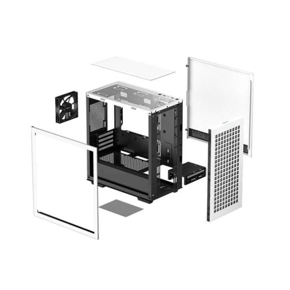 DeepCool CH370 WH M ATX Mini Tower Cabinet With Tempered Glass Side Panel White 9
