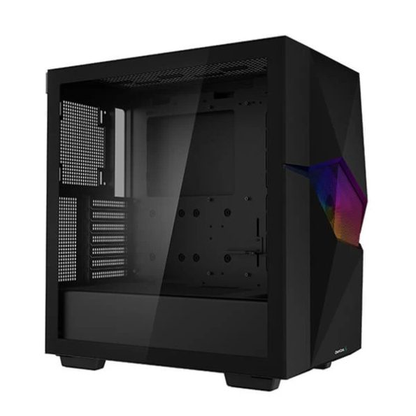 DeepCool Cyclops ARGB E ATX Mid Tower Cabinet With Tempered Glass Side Panel Black 2