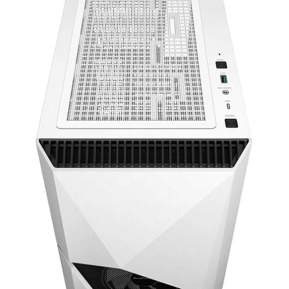 DeepCool Cyclops ARGB E ATX Mid Tower Cabinet With Tempered Glass Side Panel White 5
