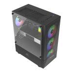 Ant Esports ICE-100 Auto RGB (ATX) Mid Tower Cabinet (Black) 1