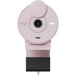 Logitech Brio 300 1080p Full HD Webcam (Pink) 1