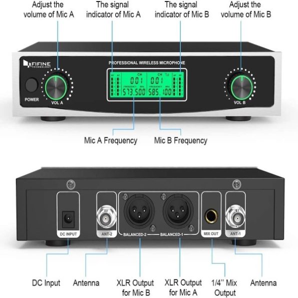 Fifine K040 Wireless Microphone System