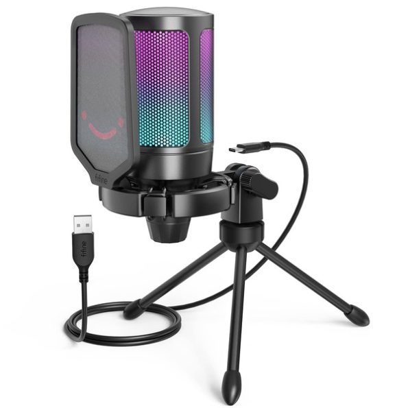 Fifine Ampligame A6v Usb Gaming Microphone (Black)