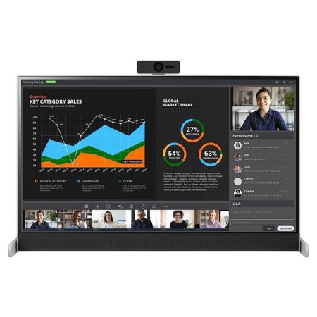 LG Libero Monitor 27 Inch QHD with Detachable Full HD Detachable Webcam, Built-in Speakers and USB C connectivity with 65W Power Delivery (27BQ70QC-S)