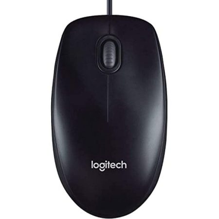 Logitech M90 Wired USB Corded Mouse (Black)