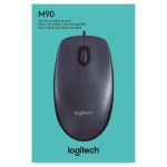Logitech M90 Wired USB Corded Mouse (Black) 1