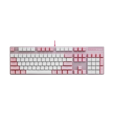 Rapoo V500PRO Mechanical Gaming Keyboard Pink and White