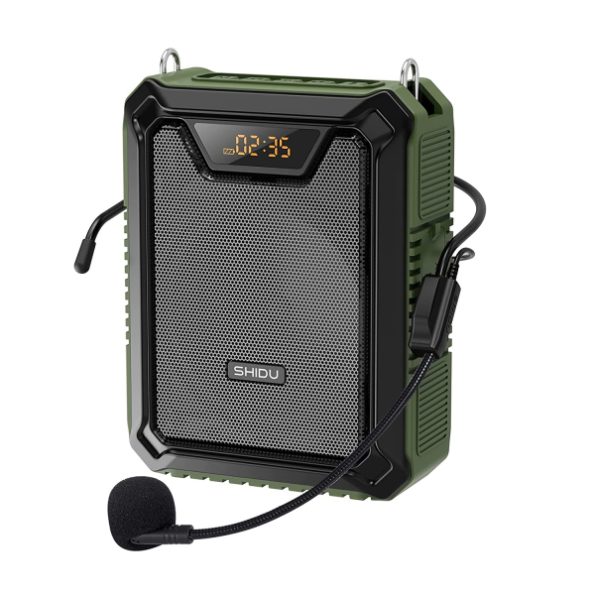 Shidu M808 - Wired Portable Voice Amplifier with LED Display and Speaker