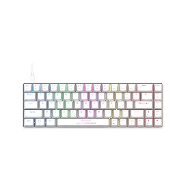 Cosmic Byte CB-GK-36 Artemis 68Key Wired Mechanical Keyboard with Outemu Swappable Blue Switches (White)