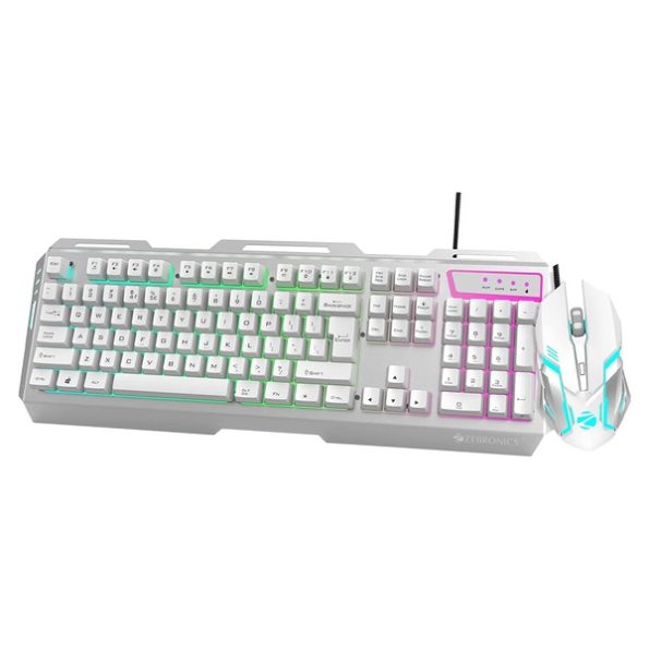 Zebronics Zeb-Transformer Gaming Keyboard and Mouse Combo (White)