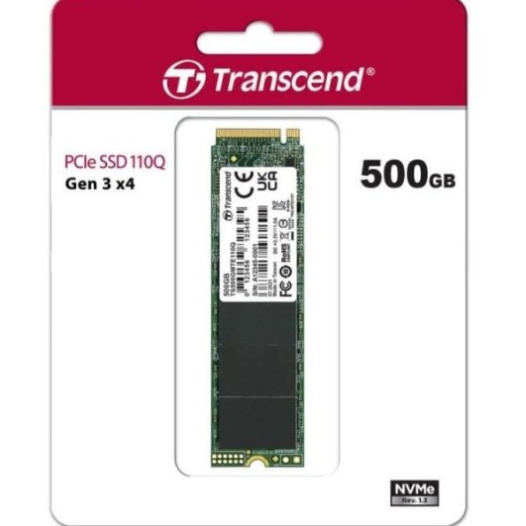 Transcend 110Q 500GB NVMe M.2 2280 SSD Drive #TS500GMTE110Q