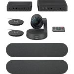 Logitech Rally Plus UHD 4K Conference Camera System with Dual-Speakers and Mic Pods Set 1