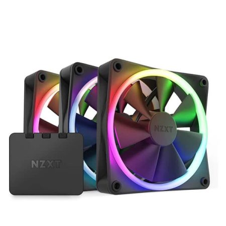 NZXT F120 RGB 120mm Black Cabinet Fan With RGB Controller (Triple Pack)