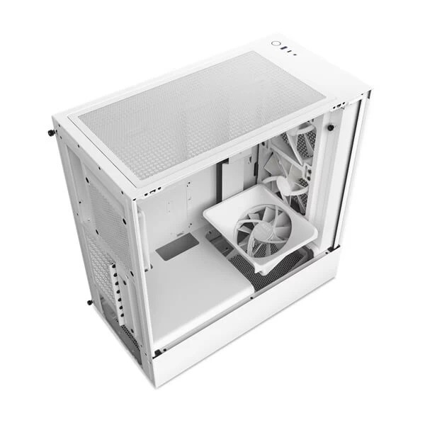 NZXT H5 ELITE White - Modèle Midtower - Mini-ITX, Micro-ATX, ATX