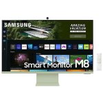 Samsung 32inch M8 UHD 4K Smart Monitor with Streaming TV and SlimFit Camera Included – Spring Green