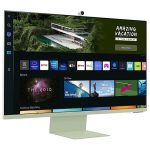 Samsung 32inch M8 UHD 4K Smart Monitor with Streaming TV and SlimFit Camera Included – Spring Green