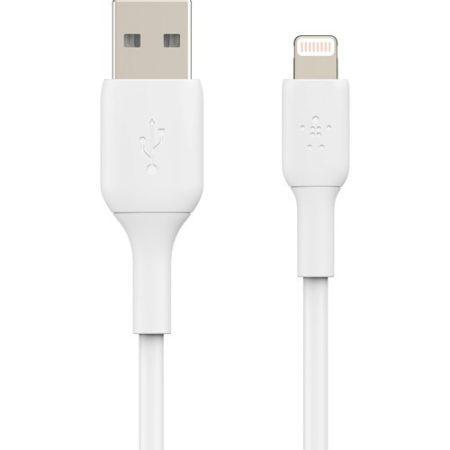 Belkin BoostCharge Braided USB-C to Lightning Cable, 6.6 feet, 2M - White