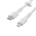 Belkin BOOST CHARGE Flex USB-C Cable with Lightning Connector – White (CAA009bt1MWH)