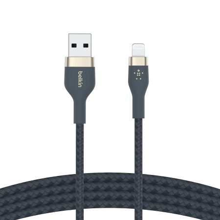 Belkin Boost Charge Pro Flex Braided Silicone Lightning To USB-A 1M Cable (Blue)
